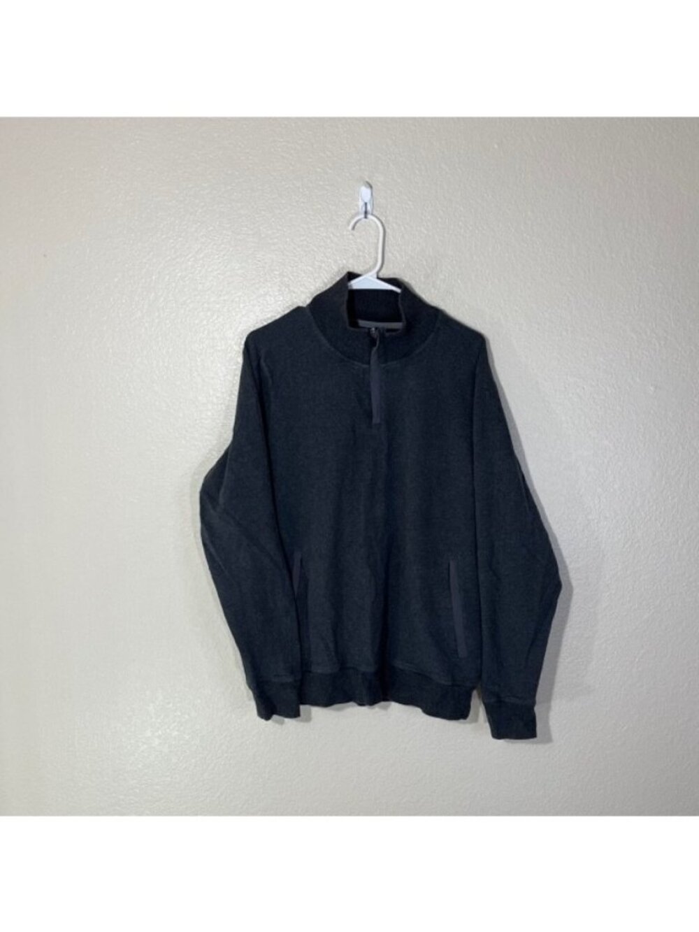 Mack Weldon Jacket Mens Large 1/4 Zip Stretch Athletic Gray Zip Pockets